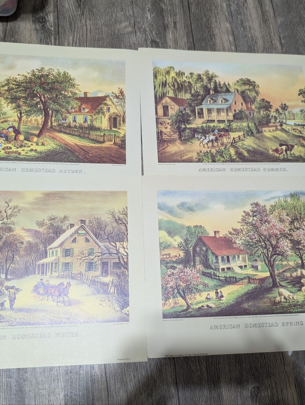 Vintage-Style Seasonal Homestead Art Prints - Multi-Color